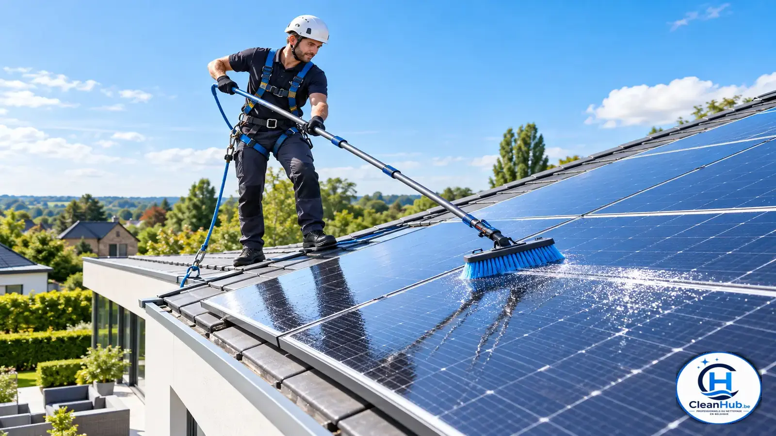 Nettoyage de panneaux solaires en Belgique